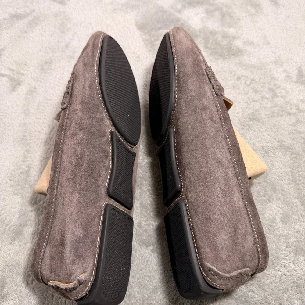 Boemos Horsebit Driving Loafers Women 41 Brown Suede Made in Italy 6050